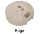 Beige plastic umbrella base