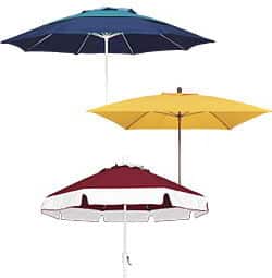 Octagonal market umbrellas