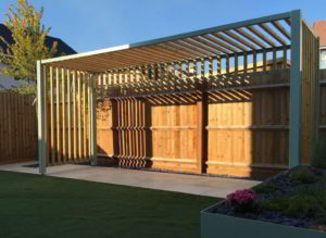 Construction of a solid wood patio roof